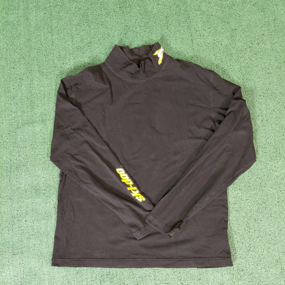 VINTAGE Skidoo Team BRP Stretch Material Turtleneck Long Sleeve Shirt Size Mediu